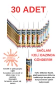 Renkli Duvarlar 30 Adet Silikonize Mastik Strafor Duvar Paneli Duvar Çıtası Yapıştırıcı Beyaz Mastik 450 Gram - 1