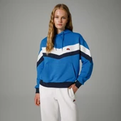 Ellesse Oversize Kapüşonlu Kadın Sax Mavi Sweat EF178 thumbnail 1