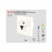 Cata Ct-5170 Sensörlü Kordidor Fotoselli Armatür 1W Günışığı N11.4448 - 2