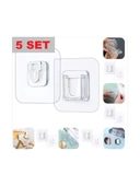 Zuidid Geçmeli Klips Eşya Sabitleme Askısı 5 Set - 1