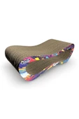 Bestie Karton Kedi Tırmalama Kanepesi (51,5X24X17 Cm)-Medium-Boya Desen - 1
