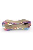 Bestie Karton Kedi Tırmalama Kanepesi (51,5X24X17 Cm)-Medium-Boya Desen - 2