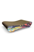 Bestie Karton Kedi Tırmalama Kanepesi (43x24x8,5 Cm)-Small-Boya Desen - 1