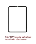 Apple İpad Pro 11 4.Nesil A2762 Siyah Ön Cam Lens - 1