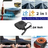 Oto Isıtıcı-soğutucu Cam Buğu Çözücü Fan 24 Volt Çakmaklık Girişli thumbnail 1