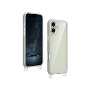 iPhone 16 Plus Kılıf Kamera Çıkıntılı Airbag Tasarım Askılı Şeffaf Silikon - 1