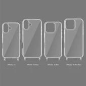 iPhone 16 Plus Kılıf Kamera Çıkıntılı Airbag Tasarım Askılı Şeffaf Silikon - 5