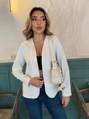 Kadın Uzun Kollu önü Açık Blazer Ceket - 2