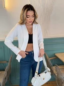 Kadın Uzun Kollu önü Açık Blazer Ceket - 1