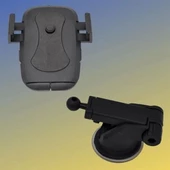 360 Derece Dönen Torpido Üstü Uzunluk Ayarlamalı Vantuzlu Teleskopik Araç Telefon Tutucu thumbnail 6