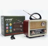 NNS Ns-8110 Nostaljik Radyo Usb / Tf Kart / Fm Retro Taşınabilir Bluetooth Hoparlör - 3