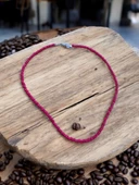 Kırmızı Kadın Bahar Renkleri Kum Boncuk Kolye thumbnail 1