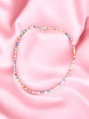 Renkli Kadın Bahar Renkleri Kum Boncuk Kolye thumbnail 1