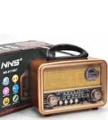 NNS Ns-8110 Nostaljik Radyo Usb / Tf Kart / Fm Retro Taşınabilir Bluetooth Hoparlör - 2