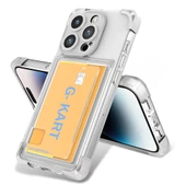 iPhone 14 Pro Max Kılıf Airbag Tasarımlı Şeffaf Kartlıklı G-Kart Kapak thumbnail 2
