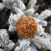 Yılbaşı Süsü Rose Parıltılı Top 3 lü - Mavi Su Dünyası - 2