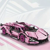Lamborghini Sian 1:14 BUILDING BLOKS 1280 Parça Spor Araba Yapı Blokları 6+ Yaş Gençler & Yetişkinler İçin Mükemmel Hedi - 5