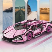 Lamborghini Sian 1:14 BUILDING BLOKS 1280 Parça Spor Araba Yapı Blokları 6+ Yaş Gençler & Yetişkinler İçin Mükemmel Hedi - 1
