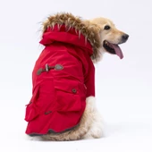 PawStar Kırmızı Charles Büyük Irk Yağmurluk Mont - 1