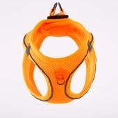 PawStar  Neon Orange - Neon Turuncu Airmesh Köpek Göğüs Tasması - 2