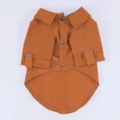 PawStar  Kahverengi Linen Look Gömlek - 5