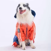PawStar Turuncu - Lacivert BiColar  Büyük Irk Yağmurluk - 3