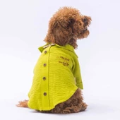 PawStar Yeşil Linen Look Gömlek thumbnail 1