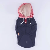 PawStar Lacivert Gingham Kapşonlu Polo T-Shirt - 5