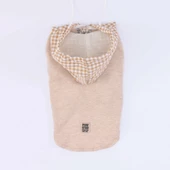 PawStar Bej Gingham Kapşonlu Polo T-Shirt - 3