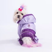 PawStar Lila Mor Bicolor Tulum Yağmurluk Küçük ve Orta Irk - 1