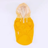 PawStar Sarı Gingham Kapşonlu Polo T-Shirt - 5