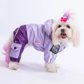 PawStar Lila Mor Bicolor Tulum Yağmurluk Küçük ve Orta Irk - 3