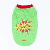 PawStar Yeşil Summer Büyük Irk T-Shirt thumbnail 4