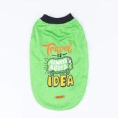 PawStar Yeşil Travel Büyük Irk T-Shirt - 4