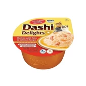 Inaba Ciao Dashi Delights Tavuklu Ton ve Somon Balıklı Kedi Çorbası 70 Gr - 1