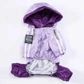 PawStar Lila Mor BiColar  Büyük Irk Yağmurluk thumbnail 5