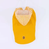 PawStar Sarı Gingham Kapşonlu Polo T-Shirt - 4