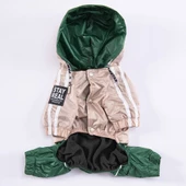 PawStar Bej Yeşil Bicolor Tulum Yağmurluk Küçük ve Orta Irk - 5
