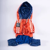 PawStar Turuncu Lacivert Bicolor Tulum Yağmurluk Küçük ve Orta Irk - 6
