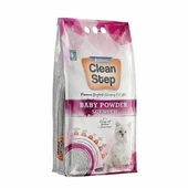 Clean Step Aktif Karbonlu Bebek Pudralı İnce Taneli Topaklanan Bentonit Kedi Kumu 10 Lt - 1