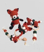 Tilki Modeli Yeni Doğan Seti Amigurumi Organik Oyuncak - 1