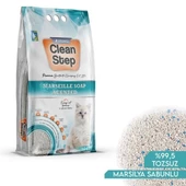 Clean Step Aktif Karbonlu Marsilla Kokulu İnce Taneli Topaklanan Bentonit Kedi Kumu 10 Lt - 2