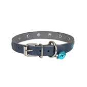 Cattie Gerçek Deriden Taşlı Kedi Boyun Tasması Large Royal Mavi 1.2x23-28 Cm - 2