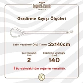 Doggie Klasik Dokuma Köpek Gezdirme Tasması Medium Haki 2x120-200 Cm - 3