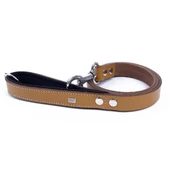Doggie Konfor Deri Köpek Gezdirme Tasması Medium Camel 2.5x120 Cm - 1