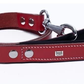 Doggie Konfor Deri Köpek Gezdirme Tasması Medium Kırmızı 3x100 Cm - 3