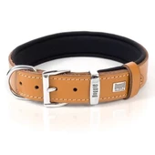 Doggie Comfort Deri Nazar Boncuklu Köpek Boyun Tasması Medium Camel 3x42-50 Cm - 4