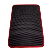 Cattie Altıgen Model Kum Toplayıcı Fonksiyonel Kedi Paspası Medium Kırmızı 37x50 Cm - 2