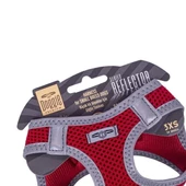 Doggie Havalı Dokuma Reflektör Küçük Irk Köpek Göğüs Tasması Xxxsmall Kırmızı 22-26 Cm - 3