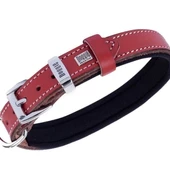 Doggie Comfort Deri Nazar Boncuklu Köpek Boyun Tasması Medium Kırmızı 2x35-40 Cm - 2